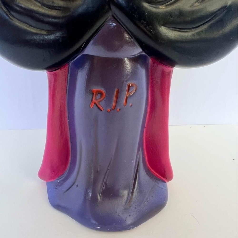 Russ Berrie 7.5” Pumpkin Skeleton Head Candleabra Decoration Vintage 70’s - Picture 5 of 8